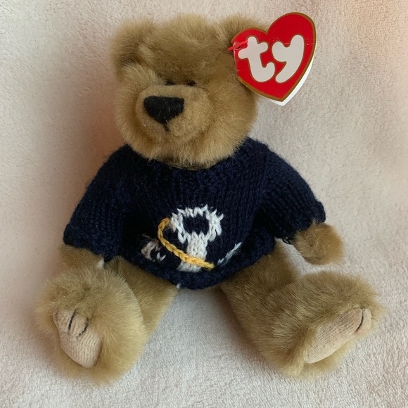 Vintage 1993 Ty Attic Treasures Plush Salty Bear Stuffed Beanie Baby w Tags - Picture 1 of 7